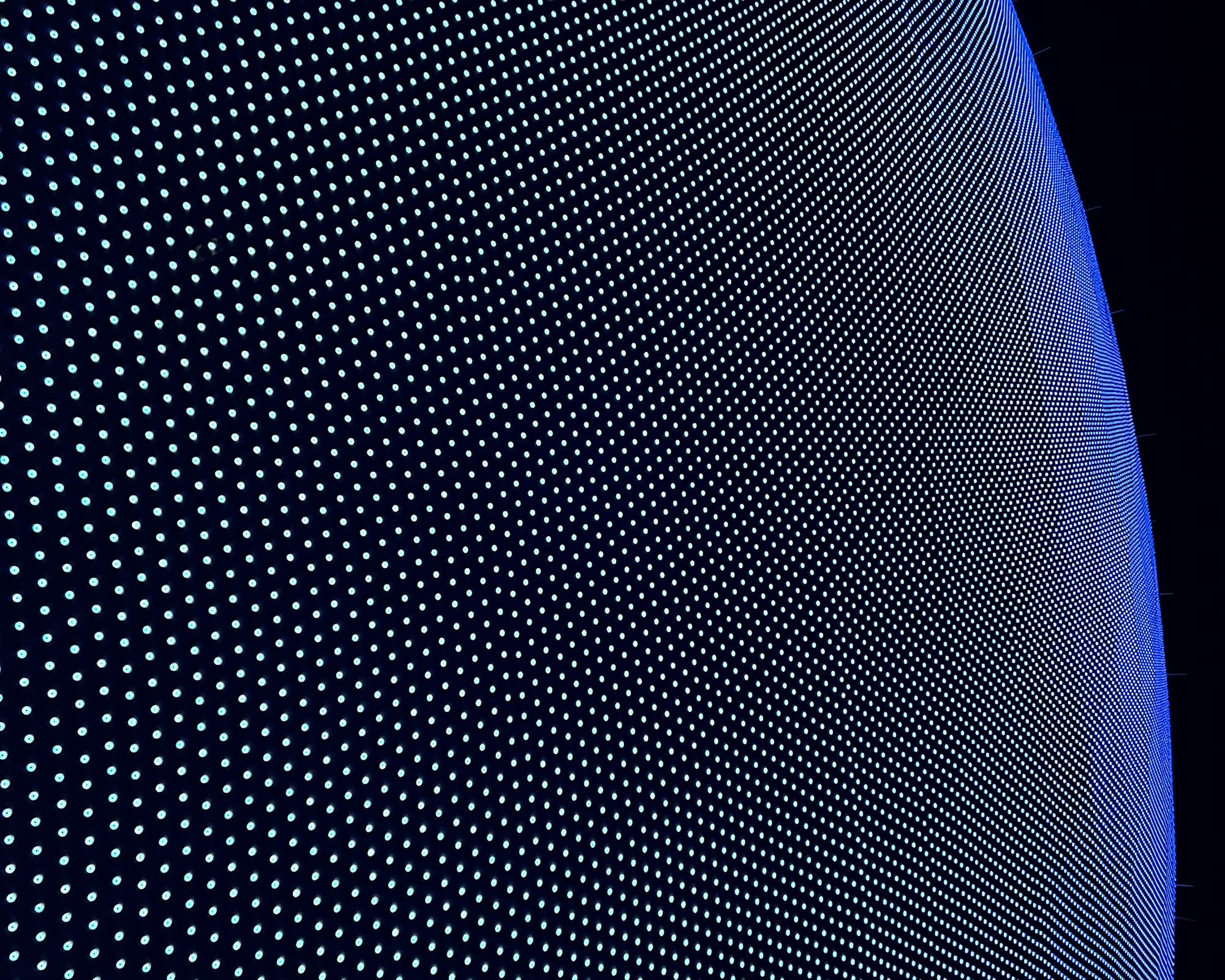 The dots of lights on the exterior of the Las Vegas' Sphere